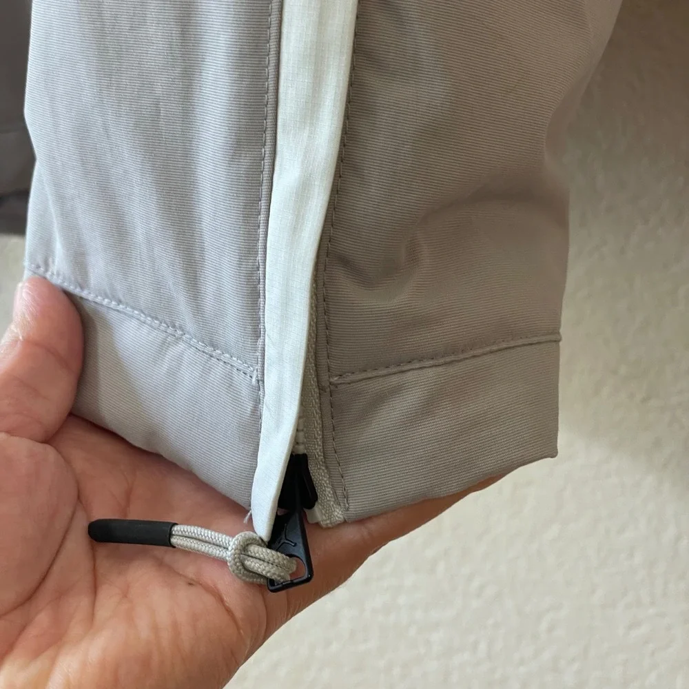 Jordan 23 Engineered Pullover Jacket‎ Gray Nylon Side Zip Pocket Mens